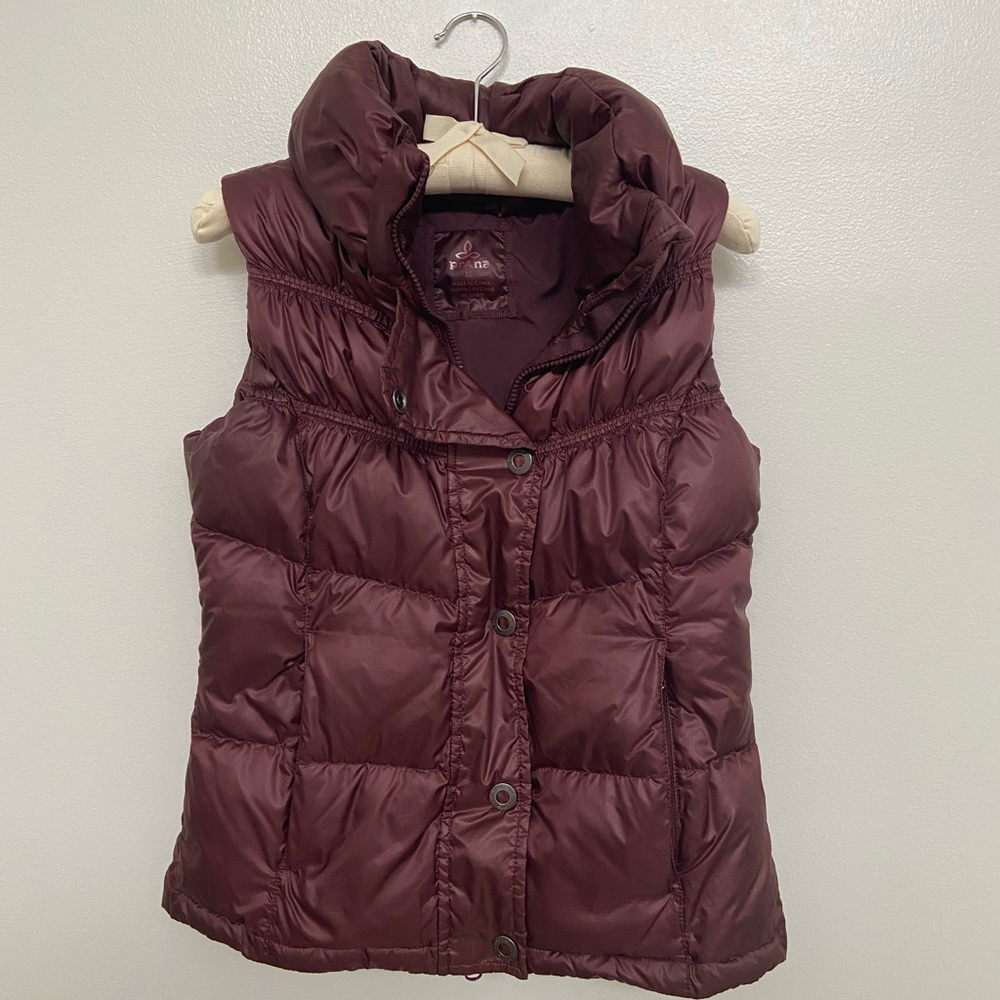 Plum Cowl Neck Puffer Vest by PrAna